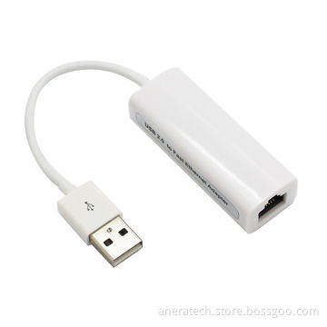 USB 2.0 LAN Card, 10/100Mbps, Supports Plug-and-play Function